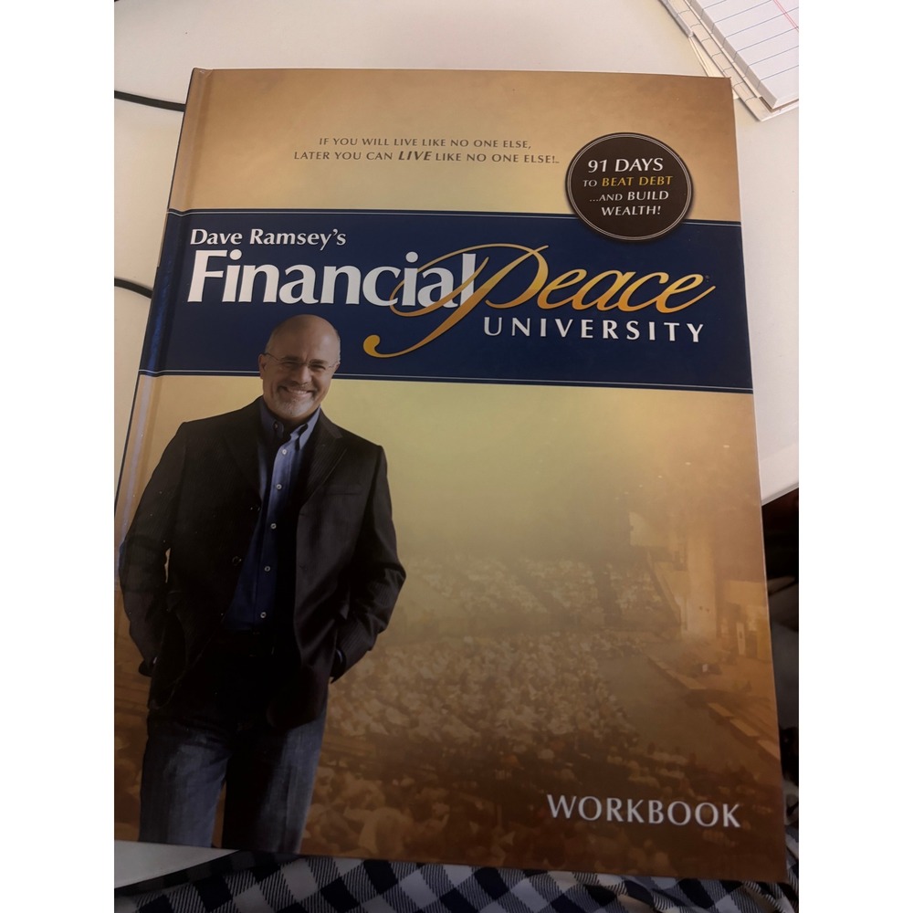 Dave Ramsey Financial Peace University Workbook Adult OS Tan Blue Debt Wealth